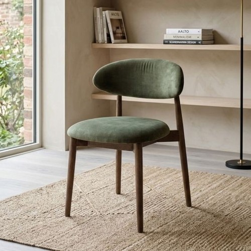 Scandi green velvet - velvet, dining