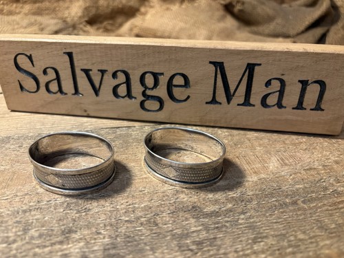Pair antique sterling silver - pair,