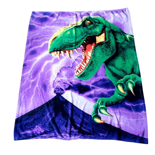 Dinosaur volcano soft blanket - volcano,