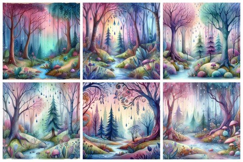 Raindrop forest cardmaking - raindrop,