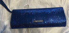 Ladies Blue Sparkly Clutch Bag