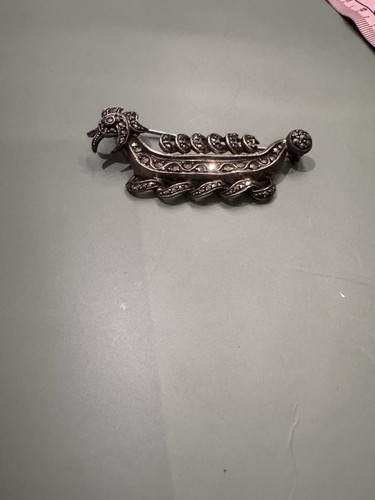 Vintage brooch viking ship - vintage,
