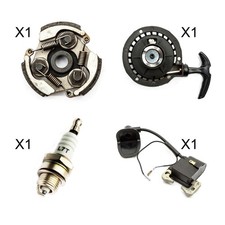 Mini Moto Dirt Bike Pull Start Short Black Ignition Coil Spark Plug Clutch