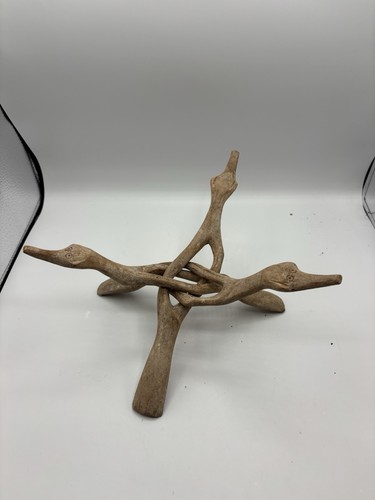 Vintage mcm hand carved wood - vintage,