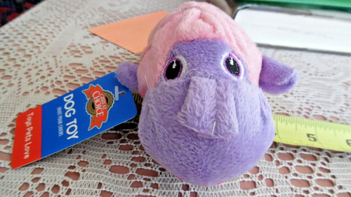 Small stuffed plush dog toy