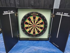 ONE WEEK SALE Nodor vintage SUPERBULL 11 dart board and cabinet THEN GONE