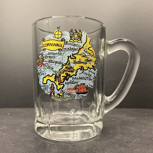 Vintage cornwall map miniature - cornwall,