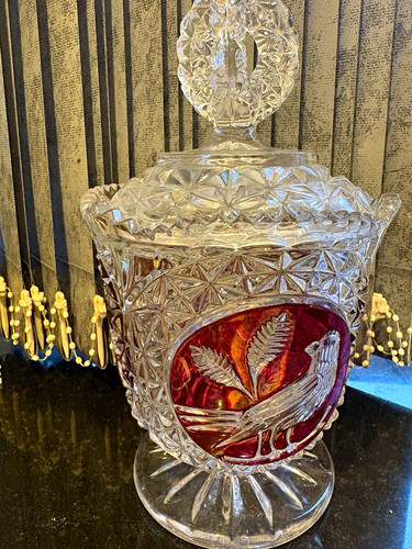Vintage lead crystal - lead, lidded