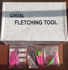 Cartel Arrow Fletching Jig - Box, Instructions and Tools + Vane/Nock Bundle