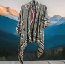 Ralph Lauren Jeans Aztec Southwestern Navajo Cttn Linen Blanket Wrap Shawl  L/XL