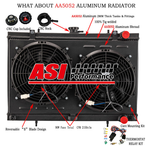 3rows radiator shroud - 3rows, radiator+shroud