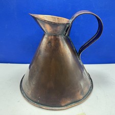 COPPER JUG HAND MADE HARVEST CIDER ALE JUG LARGE ANTIQUE OLD  (2)