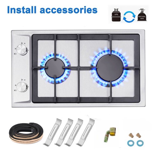 Burner gas hob - 2, stainless