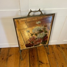 Vintage Brass Fire Screen