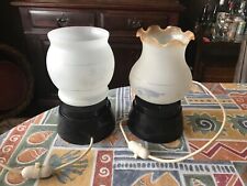 Vintage unusual pair of table / bedside lamps with deco feel 