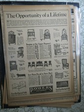 Advertising Furniture Newspaper 1907 CHIFFONIER BUFFET DRESSER ROCKER COUCH