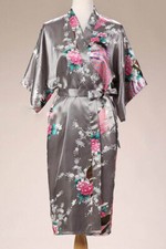 Plus Loose Satin Kimono Robe