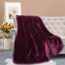 Plain Mink Throw Small & Large