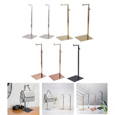 1xStainless Steel  Purse Display Stand Set Metal Adjustable Height Handbag Rack