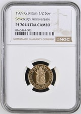 1989 Half Sovereign PF70 UC