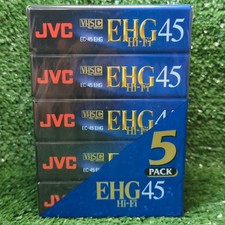 JVC EHG 45 Hi-Fi VHS C Blank VHS Tapes Pack Of 5 EC45EHG
