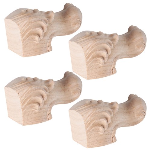 4pcs solid wood carved - wood,