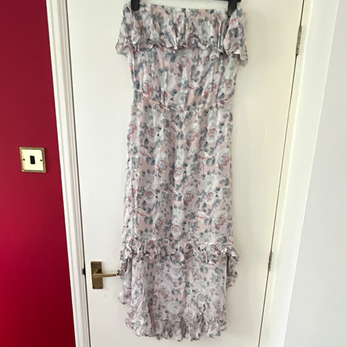Pink floral chiffon off - h&m,