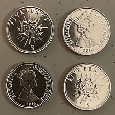 1 x Gibraltar 5p Coin * Five Pence 2016 UNC From Sealed Bag CandyTuft British UK