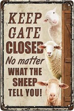 Sheep Funny Keep Gate Closed