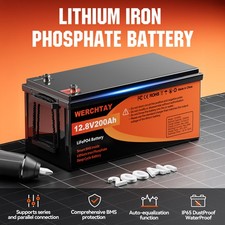 12V 200Ah Lifepo4 Battery Lithium Leisure Battery Low Temp Rechargeable for RV