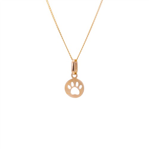Small 9ct yellow gold paw - yellow,