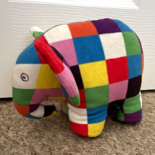 Elmer patchwork elephant plush - elephant,