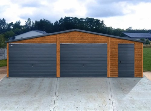 Steel metal garage - steel, 8x6m