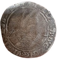 1592 Queen Elizabeth I .925 Silver Sixpence 6d. 6th Issue. Tun Mintmark. S2578b