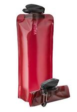 Vapur 1L Water Drink Bottle Wide Mouth Foldable Freezable FlatPak Burgundy