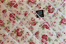 White Rosali Roses Kitsch Floral Crafted Fabric Notice Pin Memo Memory Board