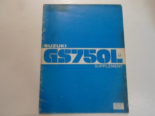 1980 suzuki gs750l supplement - suzuki,