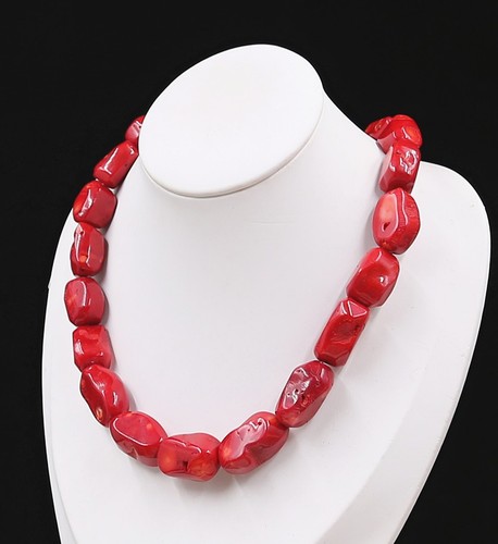 Huge really red coral - red, beads