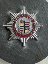 OBSOLETE PEMBROKESHIRE FIRE  BRIGADE Cap Badge, shield. 