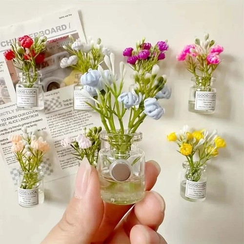 8pcs mini vase - 3d, refrigerator