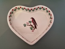 Emma Bridgewater Christmas Robin Heart Baker. New.
