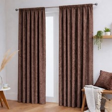 Crushed Velvet Curtains Pair