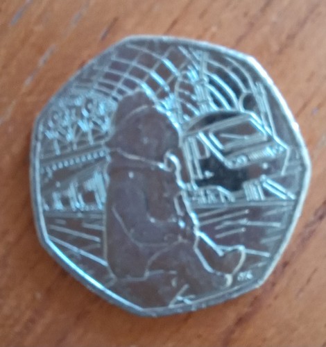 Paddington bear 50p coin