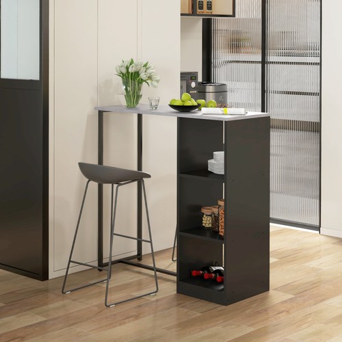 Bar table with wine rack - bar, 3