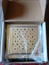 ELUDORA Brushed Brass Shower Drain 150mm Square Modern Wet Room Grate RRP £82