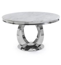 Arianna White Round Marble