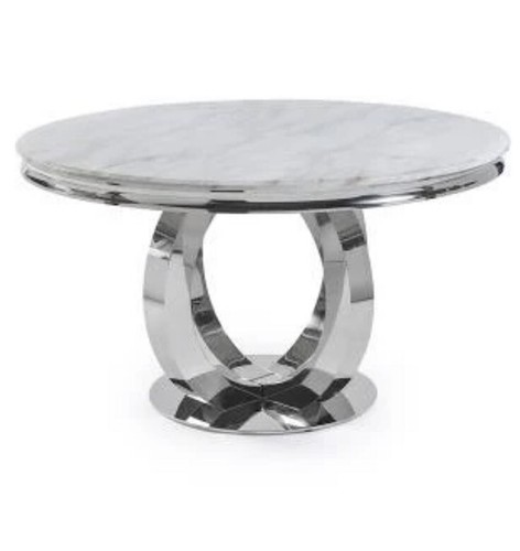 Arianna white round marble - white,