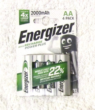 4  x  Energizer AA 2000mAh Rechargeable  Batteries  NiMH LR6 Latest Version