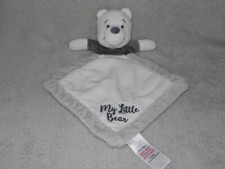 Matalan Pooh comforter soft toy My Little Bear white Winnie blankie grey