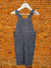 BABY BOY AGE 18-24 MONTHS MONSOON NAVY STRIPE DENIM DUNGAREES ROMPER KIDS 92CM